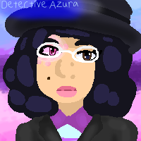 A depiction of Detective Azura's persona, as an icon they often used on websites